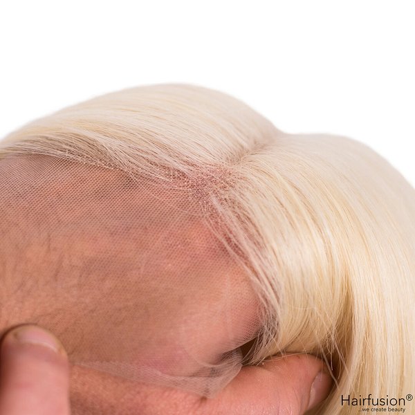 Echthaar Perücke platin blond - Snow Queen - 50-55 cm - Lace Front