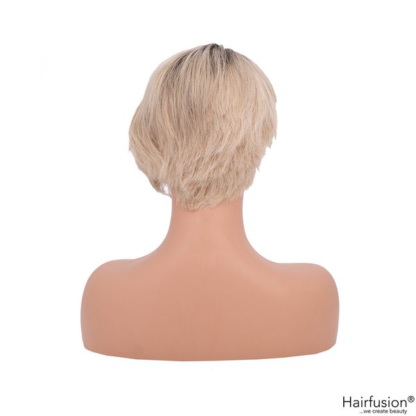 Echthaar Perücke hellblond aschig - The short Bob - 15 cm - Lace Front