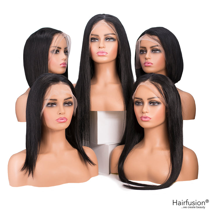 Echthaar Perücke schwarz - Kim K.