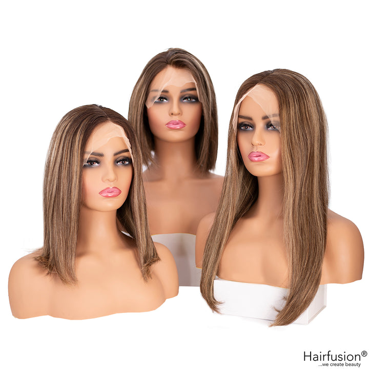 Echthaar Perücke Balayage braun - J. Lo