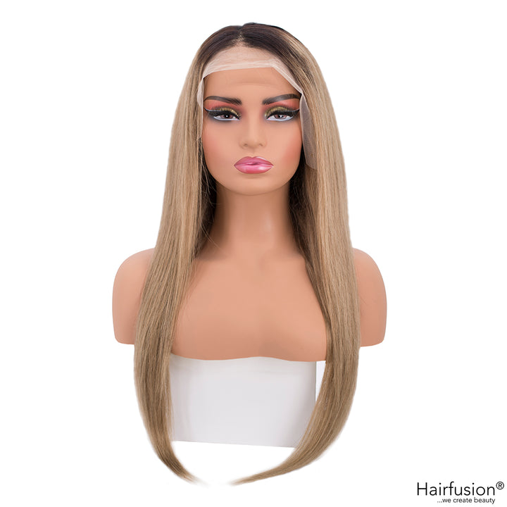 Echthaar Perücke Balayage braun - Macchiato