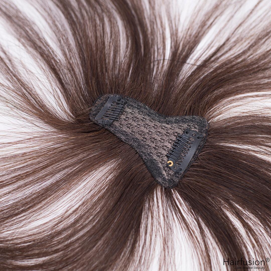 Oberkopf Haarteil mit Pony - ultra light - zum Einclippen - Länge 20 cm Haarmenge 10 g