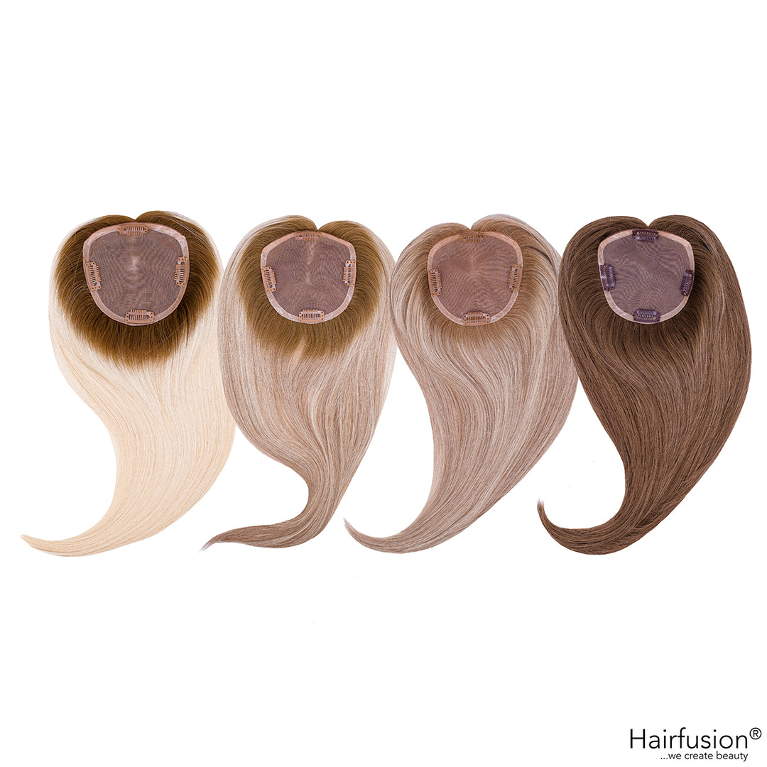 Oberkopf Haarteil - Silk Topper - zum Einclippen - Länge 40 cm Haarmenge 65 g