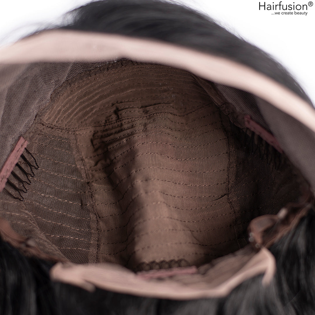 Echthaar Perücke schwarz - Kim K.