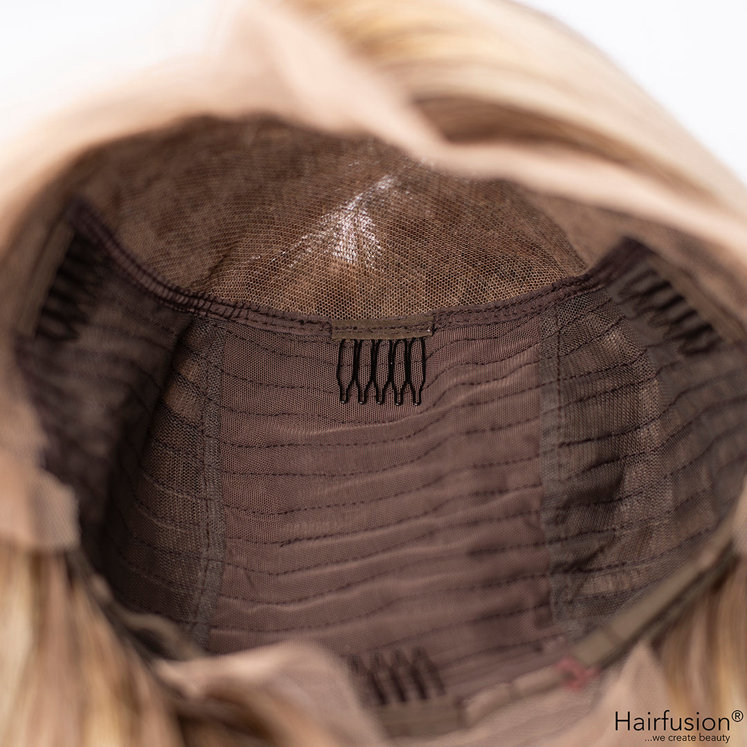 Echthaar Perücke Balayage blond - Kylie - in 20 cm, 30 cm, 40 cm u. 50 cm Haarlänge - Lacefront