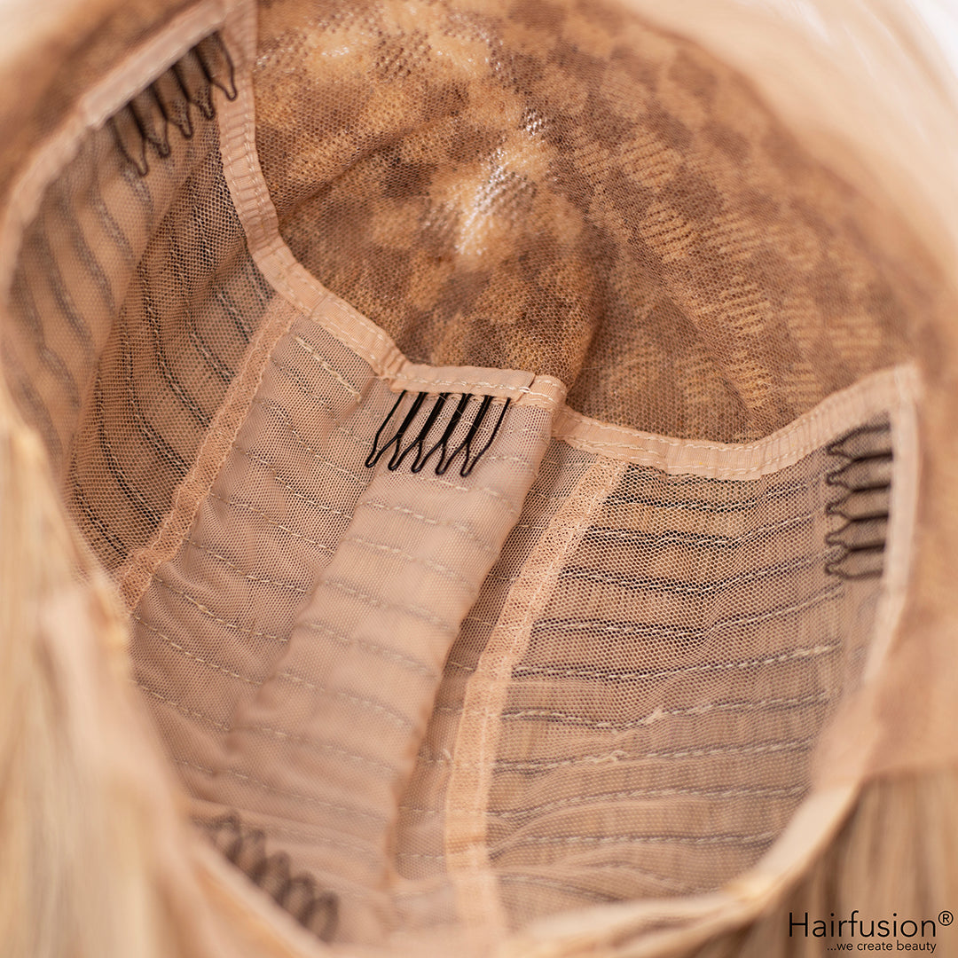 Echthaar Lacefront Perücke beige/blond gesträhnt - BEACH GIRL